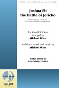 Joshua Fit the Battle of Jericho Unison choral sheet music cover Thumbnail